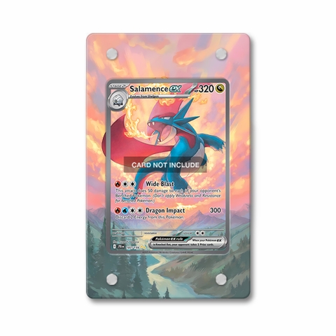 Khung thiết kế Salamence ex 187-159 SIR SAR Journey Together bảo vệ thẻ bài - Extended Art Case for trading card Pokemon