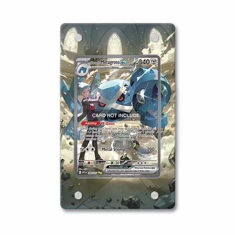 Khung thiết Steven's Metagross ex 289-217 SIR SAR Ascended Heroes bảo vệ thẻ bài - Extended Art Case for trading card Pokemon