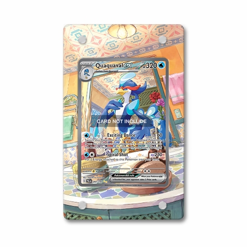 Khung thiết kế Quaquaval ex 260-193 SIR SAR Paldea Evolved bảo vệ thẻ bài - Extended Art Case for trading card Pokemon