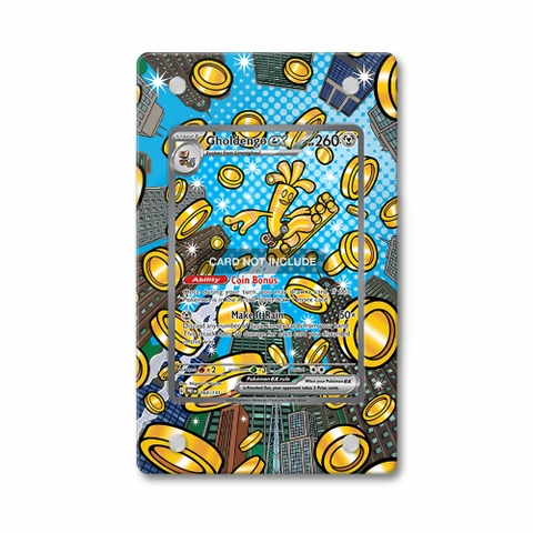 Khung thiết kế Gholdengo ex 164-131 SIR SAR Prismatic Evolutions bảo vệ thẻ bài - Extended Art Case for trading card Pokemon