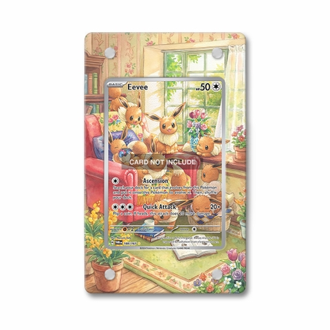 Khung thiết kế Eevee 188-167 IR AR Twilight Masquerade bảo vệ thẻ bài - Extended Art Case for trading card Pokemon