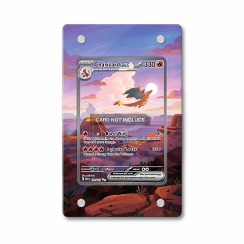 Khung thiết kế Charizard ex 199-165 SIR SAR Pokemon 151 bảo vệ thẻ bài - Extended Art Case for trading card Pokemon
