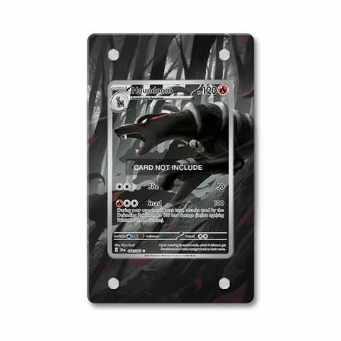 Khung thiết kế Houndoom 066-064 IR AR Shrouded Fable bảo vệ thẻ bài - Extended Art Case for trading card Pokemon