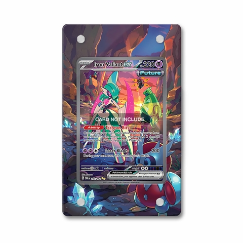 Khung thiết kế Iron Valiant ex 249-182 SIR SAR Paradox Rift bảo vệ thẻ bài - Extended Art Case for trading card Pokemon