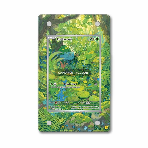 Khung thiết kế Bulbasaur 166-165 IR AR Scarlet & Violet 151 bảo vệ thẻ bài - Extended Art Case for trading card Pokemon