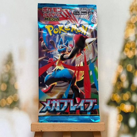 Gói thẻ bài Mega Brave Booster Pack tiếng Nhật chính hãng - Túi mù lẻ Series Mega Pokemon TCG