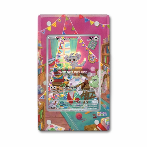 Khung thiết kế Metagross Minccino 182-162 IR AR Temporal Forces bảo vệ thẻ bài - Extended Art Case for trading card Pokemon