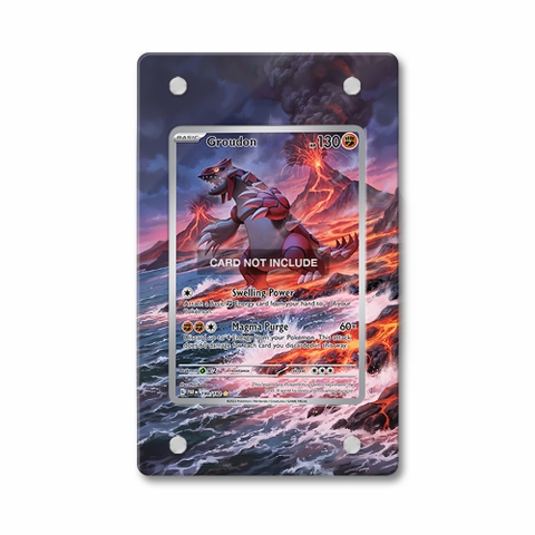 Khung thiết kế Groudon 199-182 IR AR Paradox Rift bảo vệ thẻ bài - Extended Art Case for trading card Pokemon