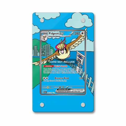 Khung thiết kế Pidgeot ex 225-197 SIR SAR Obsidian Flames bảo vệ thẻ bài - Extended Art Case for trading card Pokemon