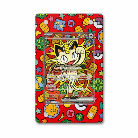 Khung thiết kế Meowth SIR SAR Nihil Zero Perfect Order bảo vệ thẻ bài - Extended Art Case for trading card Pokemon