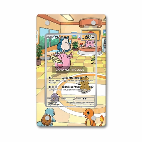 Khung thiết kế Chansey 187-167 IR AR Twilight Masquerade bảo vệ thẻ bài - Extended Art Case for trading card Pokemon