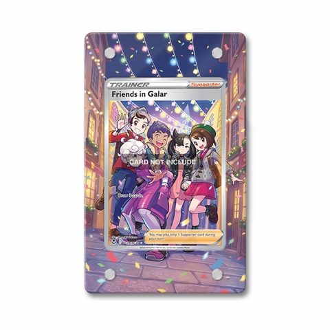 Khung thiết kế Friends in Galar TG23 Trainer Gallery Silver Tempest bảo vệ thẻ bài - Extended Art Case for trading card Pokemon
