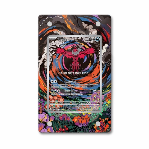 Khung thiết kế Yveltal 205-182 IR AR Paradox Rift bảo vệ thẻ bài - Extended Art Case for trading card Pokemon