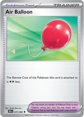 Thẻ hình Pokemon Air Balloon 079/086 - Lá bài lẻ Black Bolt Uncommon tiếng Anh chính hãng