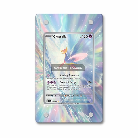 Khung thiết kế Cresselia 071-064 IR AR Shrouded Fable bảo vệ thẻ bài - Extended Art Case for trading card Pokemon