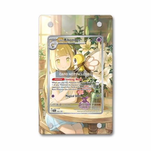 Khung thiết Lillie's Ribombee 164-159 IR AR Journey Together bảo vệ thẻ bài - Extended Art Case for trading card Pokemon