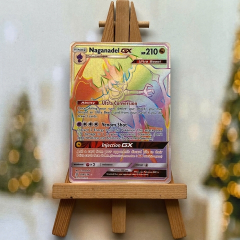 Thẻ hình Pokemon Naganadel GX 249/236 - Lá bài lẻ Unified Minds Hype Secret Rare tiếng Anh chính hãng