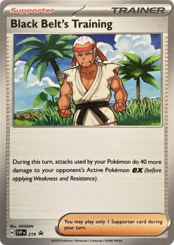 Thẻ hình Pokemon Black Belt's Training SVP219 - Lá bài lẻ Scarlet & Violet Promo Cards Promo tiếng Anh chính hãng