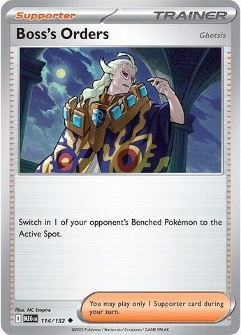 Thẻ hình Pokemon Boss's Orders [Ghetsis] 114/132 - Lá bài lẻ Mega Evolution Base Set Uncommon tiếng Anh chính hãng
