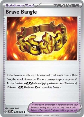 Thẻ hình Pokemon Brave Bangle 080/086 - Lá bài lẻ White Flare Uncommon tiếng Anh chính hãng