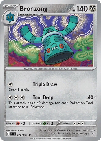 Thẻ hình Pokemon Bronzong 072/094 - Lá bài lẻ Phantasmal Flames Uncommon Reverse Holo tiếng Anh chính hãng