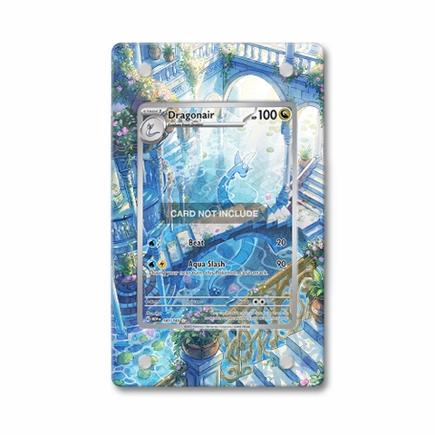 Khung thiết kế Dragonair 181-165 IR AR Pokemon 151 bảo vệ thẻ bài - Extended Art Case for trading card Pokemon
