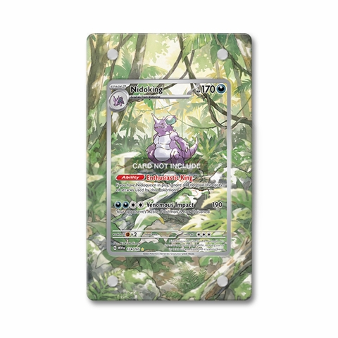 Khung thiết kế Nidoking 174-165 IR AR Scarlet & Violet 151 bảo vệ thẻ bài - Extended Art Case for trading card Pokemon