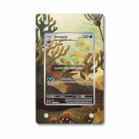 Khung thiết kế Omanyte 180-165 IR AR Pokemon 151 bảo vệ thẻ bài - Extended Art Case for trading card Pokemon