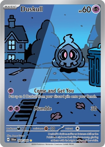 Thẻ hình Pokemon Duskull 068/064 - Lá bài lẻ Shrouded Fable Illustration Rare tiếng Anh chính hãng