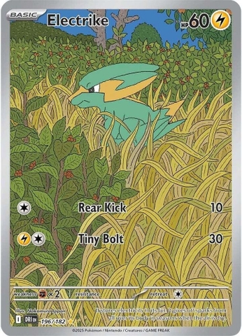 Thẻ hình Pokemon Electrike 196/182 - Lá bài lẻ Destined Rivals Illustration Rare tiếng Anh chính hãng
