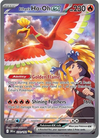 Thẻ hình Pokemon Ethan's Ho-Oh ex 230/182 - Lá bài lẻ Destined Rivals Special Illustration Rare tiếng Anh chính hãng