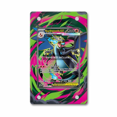 Khung thiết kế Mega Charizard X ex 109-094 SR Phantasma Flames bảo vệ thẻ bài - Extended Art Case for trading card Pokemon