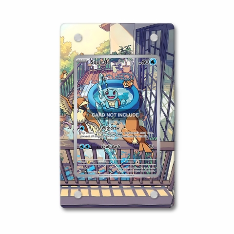 Khung thiết kế Squirtle 148-142 IR AR Stellar Crown bảo vệ thẻ bài - Extended Art Case for trading card Pokemon