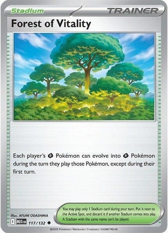 Thẻ hình Pokemon Forest of Vitality 117/132 - Lá bài lẻ Mega Evolution Base Set Uncommon tiếng Anh chính hãng