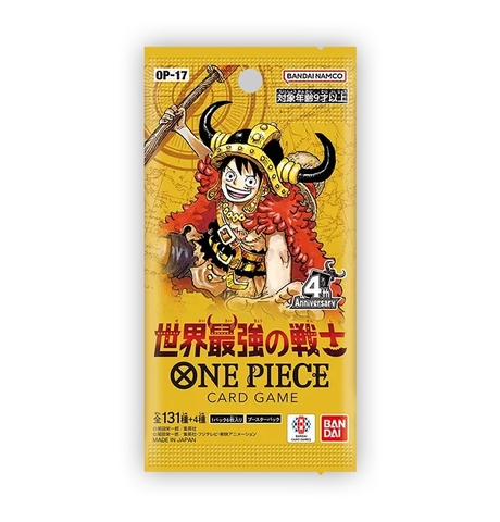 Gói thẻ bài One Piece Card Game OP-17 世界最強の戦士 Booster Pack tiếng Nhật chính hãng - Túi mù lẻ