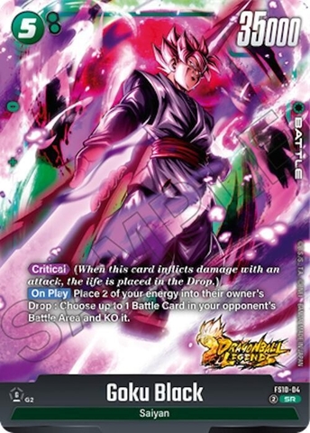Thẻ hình Dragon Ball Goku Black FS10-04 Super Rare - Lá bài lẻ Giblet FS10 tiếng Nhật chính hãng