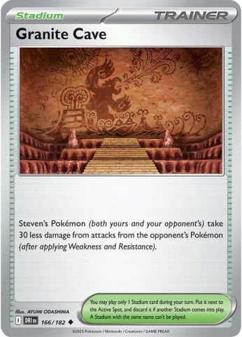 Thẻ hình Pokemon Granite Cave 166/182 - Lá bài lẻ Destined Rivals Uncommon tiếng Anh chính hãng