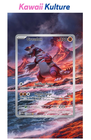 Groudon IR 199/182 Extended Art Case for trading card Pokemon