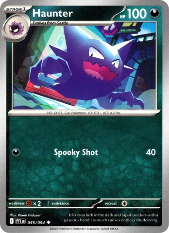 Thẻ hình Pokemon Haunter 055/094 - Lá bài lẻ Phantasmal Flames Uncommon Reverse Holo tiếng Anh chính hãng