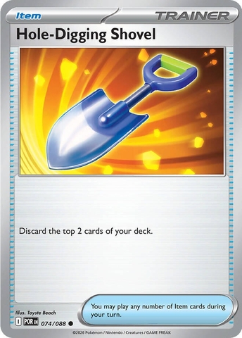 Thẻ hình Pokemon Hole-Digging Shovel 074/088 - Lá bài lẻ Perfect Order Common tiếng Anh chính hãng