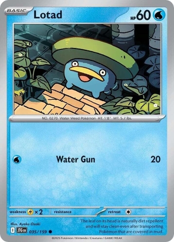 Thẻ hình Pokemon Lotad 035/159 - Lá bài lẻ Journey Together Common Reverse Holo tiếng Anh chính hãng