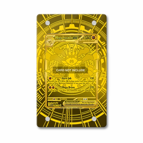 Khung thiết kế Mega Lucario ex 188-132 MUR Mega Evolution Base Set bảo vệ thẻ bài - Extended Art Case for trading card Pokemon