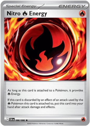 Thẻ hình Pokemon Nitro R Energy 086/086 - Lá bài lẻ Chaos Rising Holo Rare tiếng Anh chính hãng
