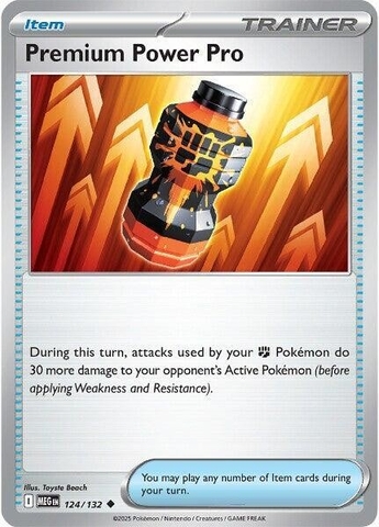 Thẻ hình Pokemon Premium Power Pro 124/132 - Lá bài lẻ Mega Evolution Base Set Uncommon tiếng Anh chính hãng