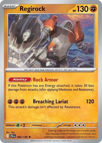 Thẻ hình Pokemon Regirock 082/159 - Lá bài lẻ Journey Together Holo Rare tiếng Anh chính hãng