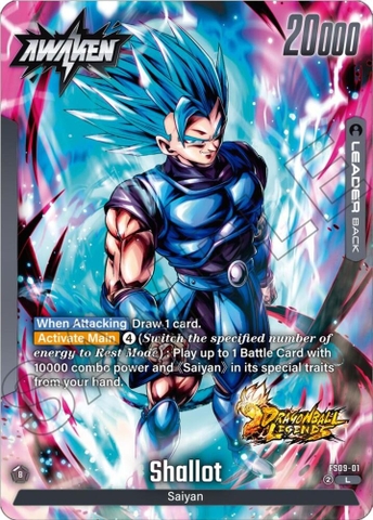 Thẻ hình Dragon Ball Shallot FS09-01 Leader - Lá bài lẻ Shallot FS09 tiếng Nhật chính hãng