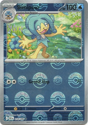 Thẻ hình Pokemon Simipour 018/086 - Lá bài lẻ Black Bolt Uncommon Poke Ball Holo tiếng Anh chính hãng