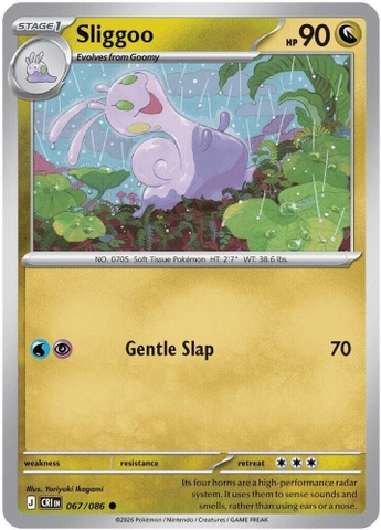 Thẻ hình Pokemon Sliggoo 067/086 - Lá bài lẻ Chaos Rising Common Reverse Holo tiếng Anh chính hãng