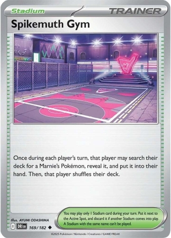 Thẻ hình Pokemon Spikemuth Gym 169/182 - Lá bài lẻ Destined Rivals Uncommon tiếng Anh chính hãng