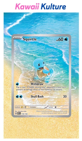 Squirtle IR 170/165 Extended Art Case for trading card Pokemon